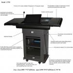 Compact modern speech desk FKS S700 with our own patent