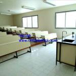 school desk and chair, laminate table top