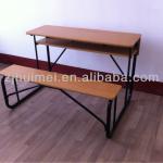 school double student desk and chair