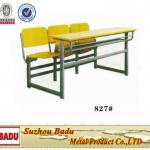 metal + MFD traditional school furniture (827) school desk and chair-827