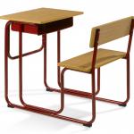 cheap attached school desk and chair
