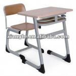 New style classroom furniture steel frame school desk with chairs