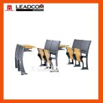 Leadcom School tables and chairs LS-908F series, flip-up tops, various back style look, aluminum stanchion