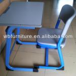 school desk and chair/plastic and mental school furniture/classroom study chair-WB-017