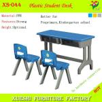 Wholesale Double Plastic children study table and chair-XS-044