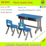 Wholesale Double Plastic children study table and chair