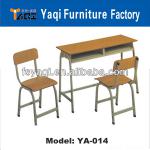 Cheap fixed height double school desk and chair YA-014-School desk and chair YA-014