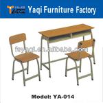 Cheap fixed height double school desk and chair YA-014