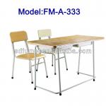 FM-A-333 Old nursery school double seats desks and chairs for sale-FM-A-333