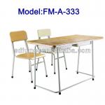 FM-A-333 Old nursery school double seats desks and chairs for sale