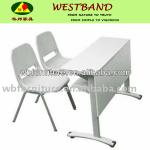 college school desk and chair /double student desk and chair WB-E602