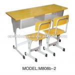 wooden double school desk M808b-2-M808b-2