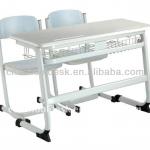 BOKE 05 school furniture school desk and chair double desk and chair-boke-05