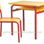 Modern plywood attached school desks and chair CT-316