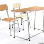 Double seater student desk and chair