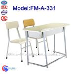 Used durable kids school tables and chairs with double seats FM-A-331