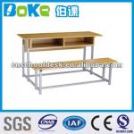 Double student desk and chair/class furniture