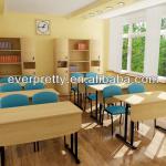 2013 New Modern Design Double Student Desk Chair,Elegant Double Student Desk and Chair,Double School Desks Melamine Top