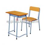 Single Wooden School Desk and Chair