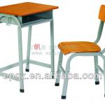 hot sale mid-east ppopuar style fixed single desk and chair/ cheap price student desk and chair/classroom desk and chair