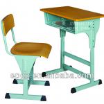 Adjustable single student desk and chair, 2013 new style adjustable single desk and chair/nice quality adjustable desk and chair