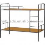 metal student bed with chipboard