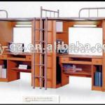 single bunk bed desk underneath