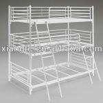 [customized]heavy duty space-saving school dormitory steel triple bunk bed/3-layer metal beds