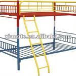 Colorful metal school bunk beds / university twin over full steel beds/dormitory furniture