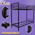 Black steel square tube double decker bed-BJ-01