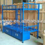 modern design metal dormitory blue bunk bed with steel cabinet/student bunk bed