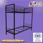 Steel tube black bunk bed for hotels