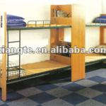 direct factory sale!! 4-people dormitory beds with book case, wooden steel bunk bed/double decker