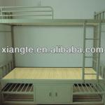 Direct supplier cheap metal bunk bed with cabinet for hostel/apartment