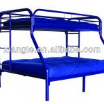 Colorful Twin Over Full Triple metal bunk beds with ladder for sales