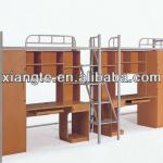 Functional students dormitory bed/double wood dormitory bed/ furniture hostel/