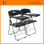 hot selling school chairs for sale with foldable writing board and book basket