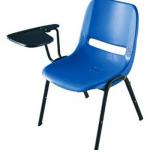 Plastic school chair with writing pad