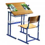 China primary school chair/student desk and chair for school hall-HF-C01+Z01