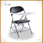 hot metal folding school chair with writing pad