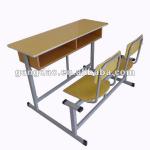 School student double desks and chairs