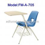 FM-A-705 Modern standard size of school chair with writing table