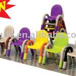 plastic bright colored chairs
