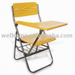 Folding chair with writing board