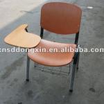 powerful and elegant wooden school chair with metal frame