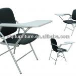 classroom folding chair with writing board,chair with writing tablet,chair with writing pad