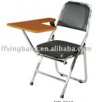 school chair with written board