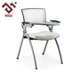 fabric and steel training room chair with writting pad
