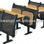 Lecture hall folding school chair with writing board