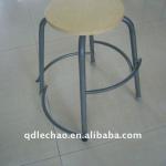 Wood Stool with Metal Frame